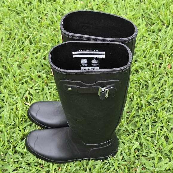 HUNTER Original Back Adjustable Tall Rain Boot Size 10 - Picture 3 of 8